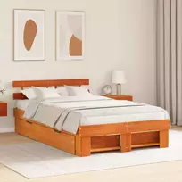 Lovos rėmas Vaško ruda 135 x 190 cm Kietos pušies mediena