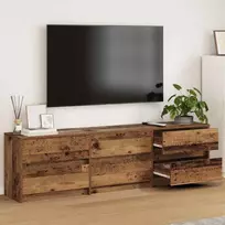 TV vienetai 2 pcs Senovinis medis 180 x 34 x 50 cm