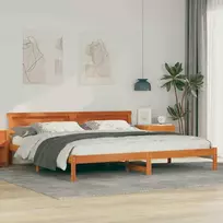 Lovos rėmas Vaško ruda 200 x 200 cm Kietos pušies mediena