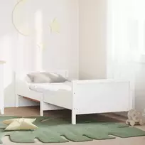 Lovos rėmas su išplečiamu čiužiniu Balta 80 x 200 cm