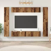 TV spintelių komplektas 10 pcs Senovinis medis Apdirbta mediena