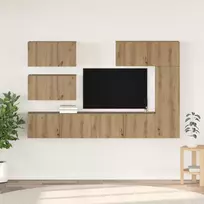 TV spintelių komplektas 6 pcs Amatininkų ąžuolas