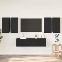 TV spintelių komplektas Juodas ąžuolas Apdirbta mediena