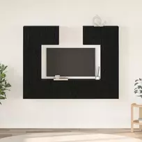 TV spintelių komplektas 6 pcs Juodas ąžuolas Apdirbta mediena