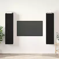 TV spintelių komplektas Juodas ąžuolas Apdirbta mediena
