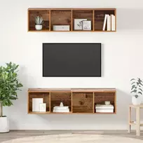 TV spintelių komplektas 2 pcs Senovinis medis