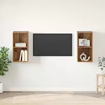 TV spintelių komplektas 2 pcs Senovinis medis 37 x 37 x 72 cm