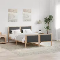 Lovos rėmas su galvūgalio Tamsiai pilka 160 x 200 cm audinys