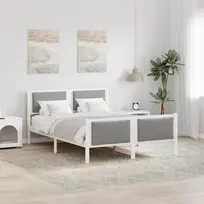 Lovos rėmas su galvūgalio Šviesiai pilka 150 x 200 cm audinys