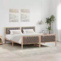 Lovos rėmas Taupe 180 x 200 cm Kietos pušies mediena