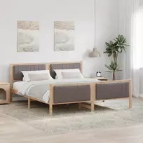 Lovos rėmas Ruda ir taupe 180 x 200 cm Pušies masyvas