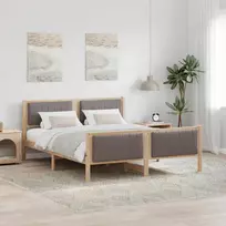 Lovos rėmas Ruda ir taupe 150 x 200 cm Pušies masyvas