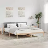 Lovos rėmas Ruda ir šviesiai pilka 180 x 200 cm Pušies masyvas