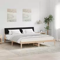 Lovos rėmas Ruda ir juoda 180 x 200 cm Pušies masyvas