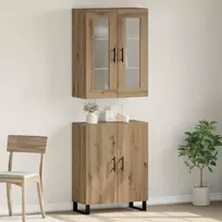 Aukštas spintelė 2 pcs artisano ąžuolo Apdirbta mediena