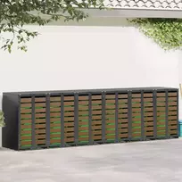 Rato konteinerių laikymas 3 konteineriams 340 x 77.5 x 115.5 cm