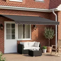 Elektrinė ištraukiama pavėsinė Antracito ir pilka 4 × 3 m