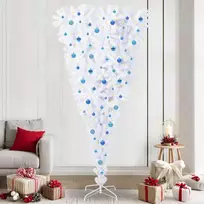 Dirbtinė Kalėdų eglutė su 300 LED Balta 240 cm PVC ir plienas