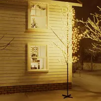 LED medis su vyšnių žiedais, 400cm, 672 šiltos baltos LED
