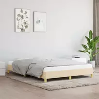 Lovos rėmas be čiužinio, kreminės spalvos, 140x200cm, audinys