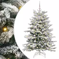 Dirbtinė Sulankstoma Kalėdų Eglutė Balta 150 cm PE ir PVC