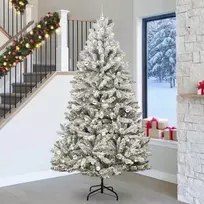 Dirbtinė Kalėdų eglutė Žalia ir balta 270 cm PVC ir metalas