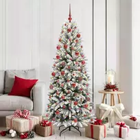 Dirbtinė Kalėdų eglutė su 300 LED s stovu Balta 180 cm