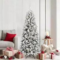 Dirbtinė Kalėdų eglutė su 300 LED s stovu Balta 180 cm