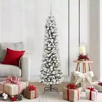 Dirbtinė Kalėdų eglutė Balta 150 cm PVC ir Metalas ir Plastikas