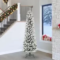Dirbtinė Kalėdų eglutė Balta 240 cm PVC ir Metalas ir Plastikas