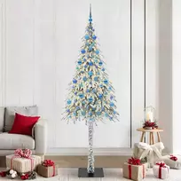 Kalėdų eglutė su 300 LED s stovu Balta 210 cm PE ir Plienas