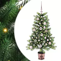 Kalėdų eglutė su 150 LED s stovu Žalia 90 cm PE