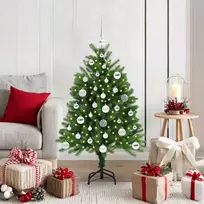 Kalėdų eglutė su 150 LED s stovu Žalia 120 cm PE
