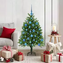 Kalėdų eglutė su 150 LED s stovu Žalia 120 cm PE