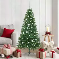 Kalėdų eglutė su 150 LED s stovu Žalia 150 cm PE