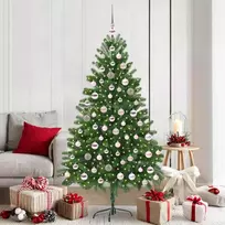Kalėdų eglutė su 300 LED s stovu Žalia 180 cm PE
