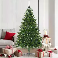 Kalėdų eglutė su 300 LED s stovu Žalia 180 cm PE