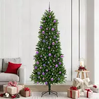 Kalėdų eglutė su 300 LED s stovu Žalia 240 cm PE
