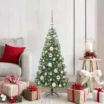 Kalėdų eglutė su 150 LED s stovu Žalia 120 cm PVC