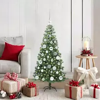 Kalėdų eglutė su 150 LED s stovu Žalia 120 cm PVC