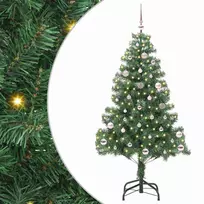 Kalėdų eglutė su 150 LED s stovu Žalia 150 cm PVC