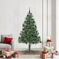 Kalėdų eglutė su 300 LED s stovu Žalia 210 cm PVC