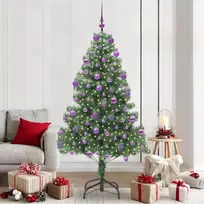 Kalėdų eglutė su 300 LED s stovu Žalia 210 cm PVC