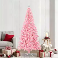 Kalėdų eglutė su 300 LED s stovu Rožinė 210 cm PVC