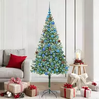 Dirbtinė Kalėdų eglutė su 300 LED Žalia 180 cm PVC ir plienas