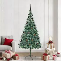 Dirbtinė Kalėdų eglutė su 300 LED Žalia 210 cm PVC ir plienas