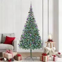 Dirbtinė Kalėdų eglutė su 300 LED Žalia 210 cm PVC ir plienas