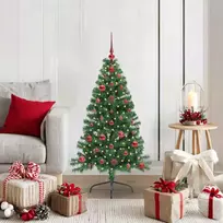Dirbtinis prieššventinis eglutė su šviesomis Žalia 120 cm PVC