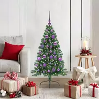 Dirbtinis prieššventinis eglutė su šviesomis Žalia 120 cm PVC