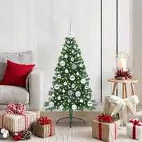 Dirbtinis prieššventinis eglutė su šviesomis Žalia 120 cm PVC